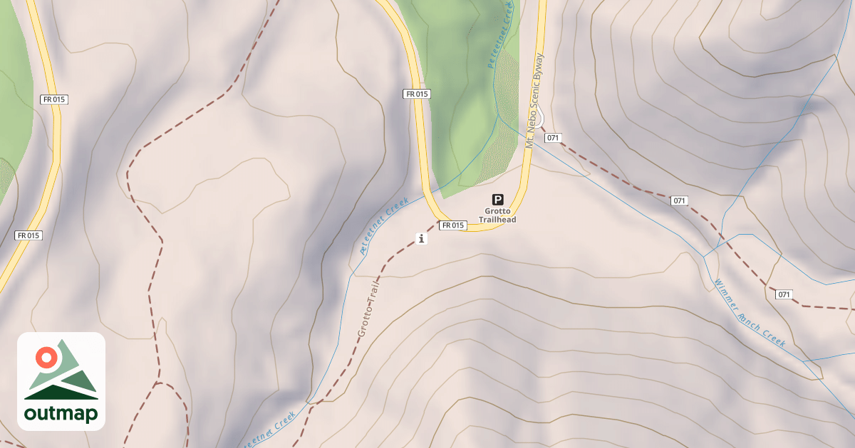 Map of GROTTO TRAILHEAD