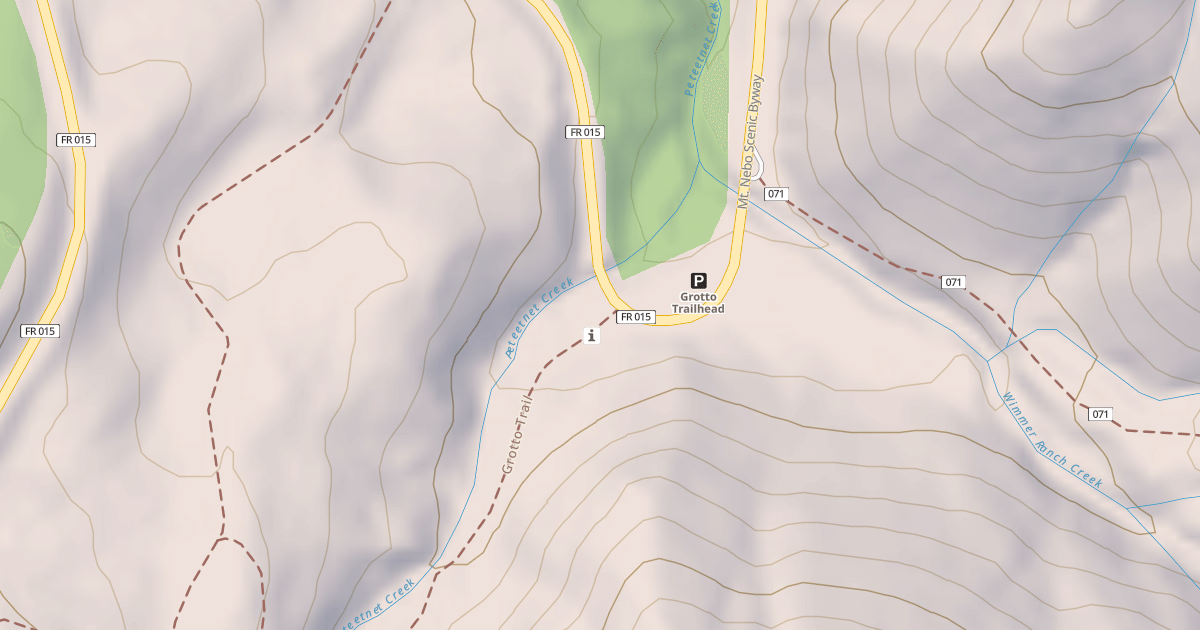 Map preview of GROTTO TRAILHEAD