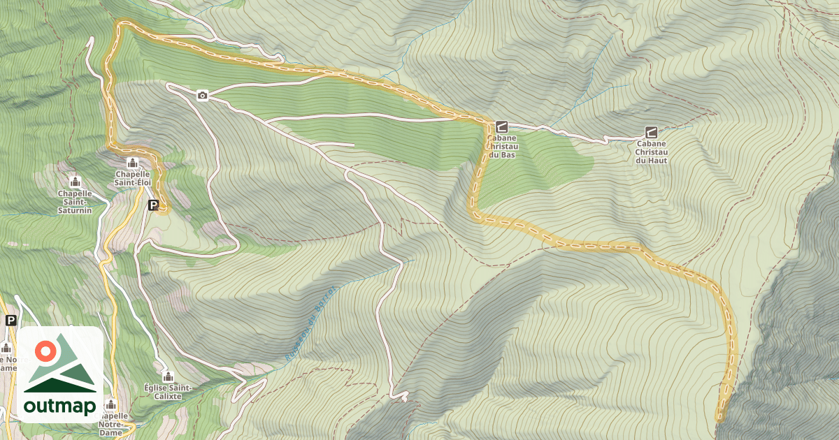 Map of Sommet de Pouyaué — Cazaux-Fréchet-Anéran-Camors