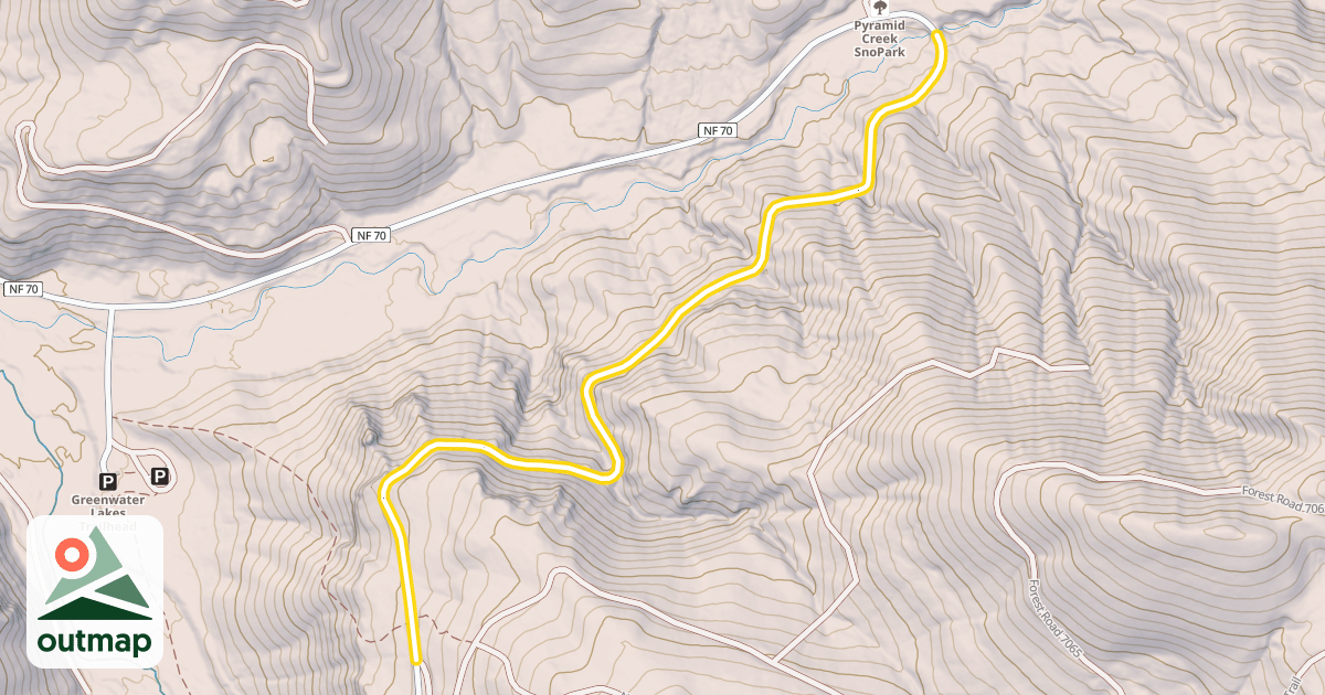 Map of Greenwater Road