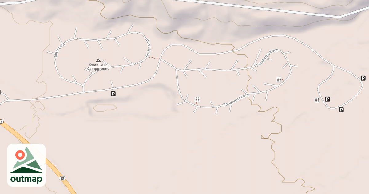Map of SWAN LAKE CAMPGROUND