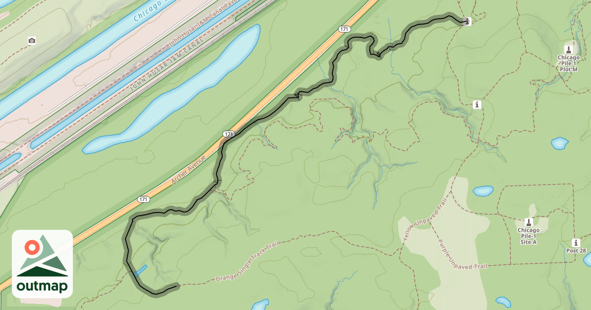 Map of Orange Single Track Trail