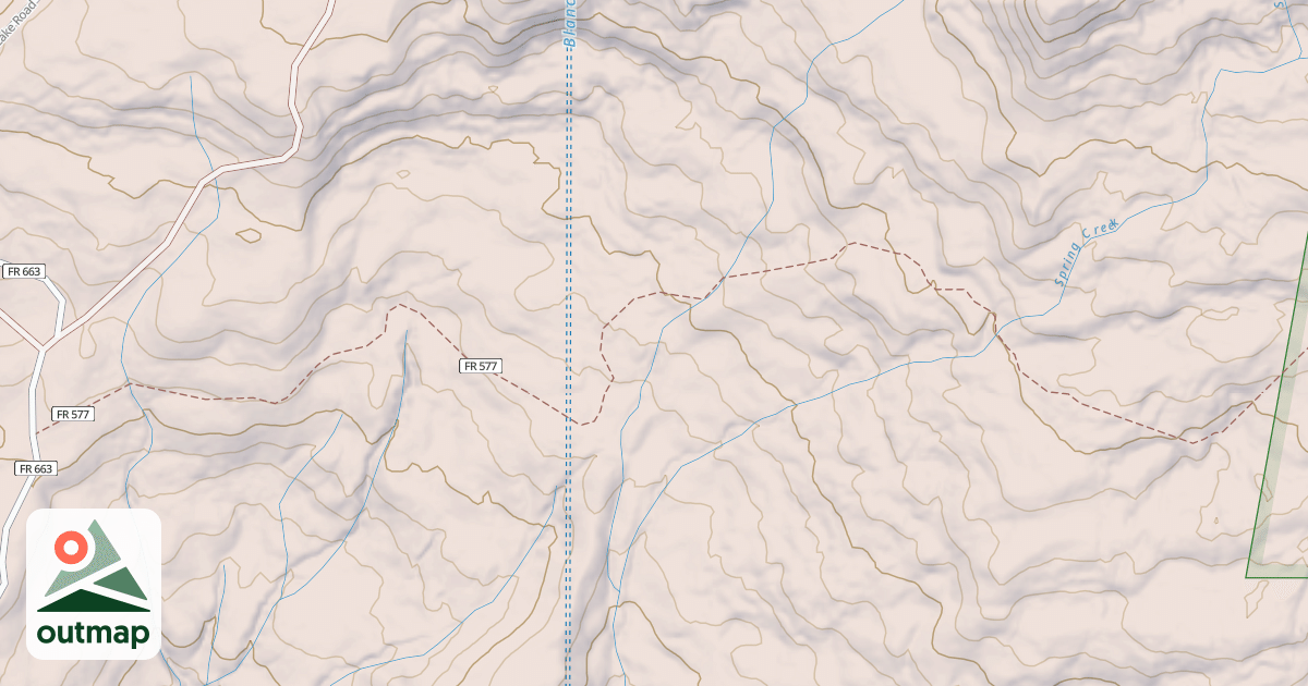 Map of NAVAJO PEAK
