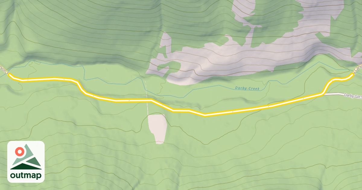 Map of Darby Canyon Road