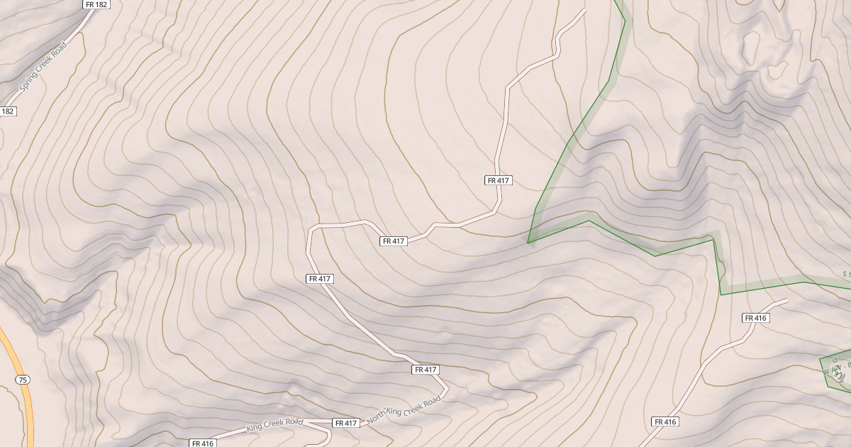 Map preview of KING CREEK NORTH