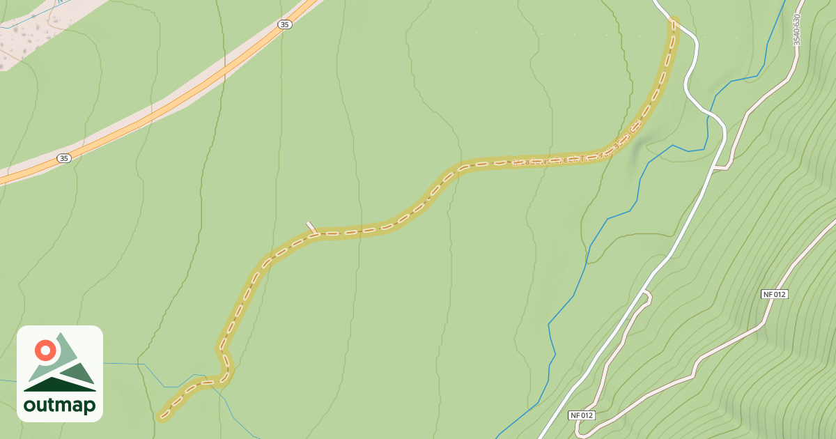 Map of Meadows Creek Tie Trail 3540-620