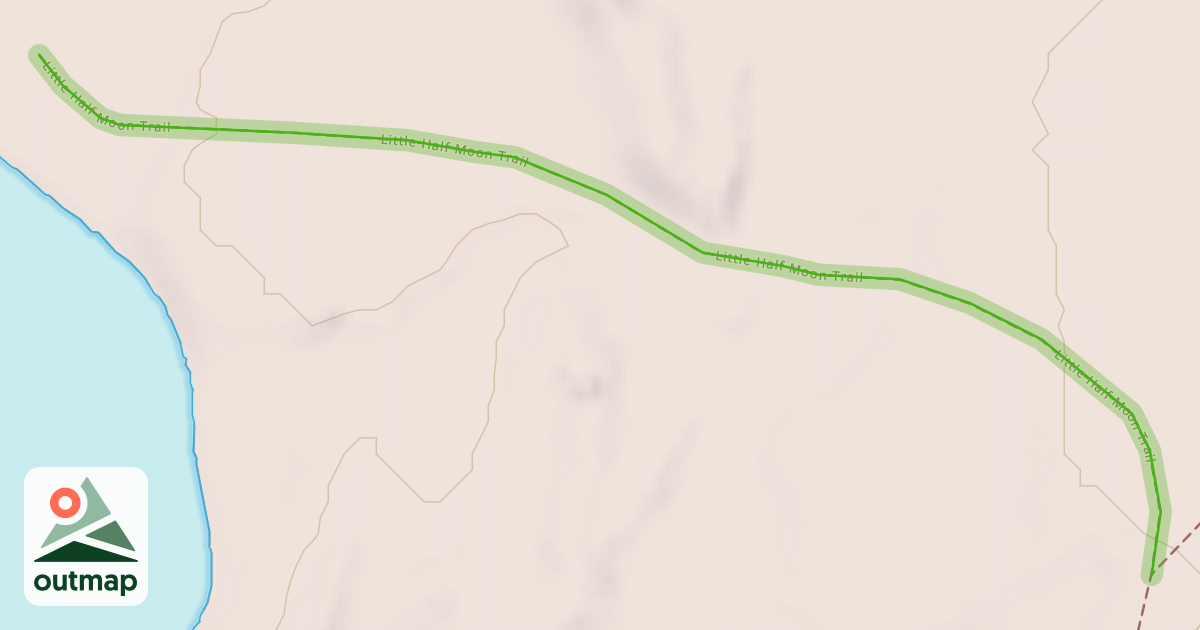 Map of Little Half Moon Trail