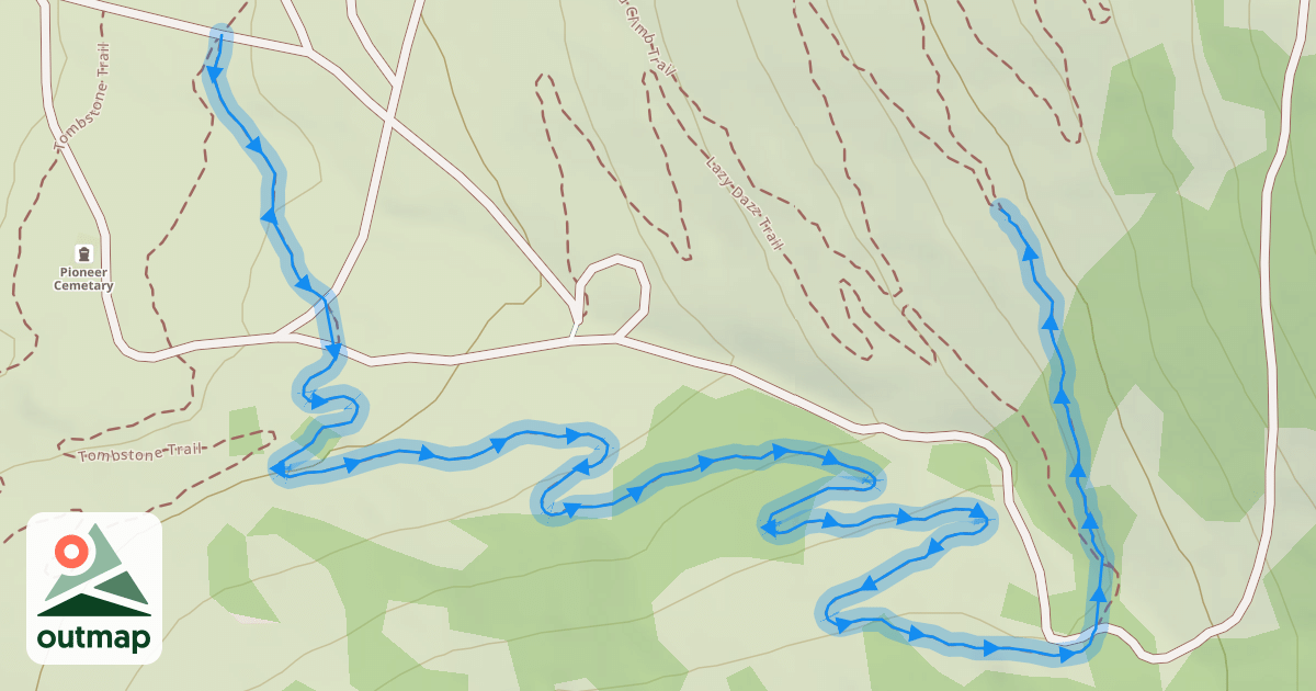 Map of Graveyard Downhill Trail