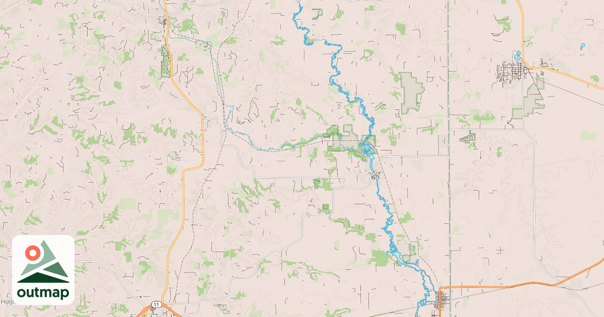 Map of Sugar River State Trail