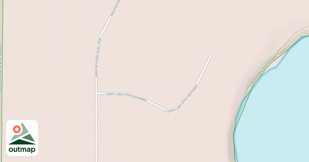 Map of LYDICK LAKE DRIVE NORTHWEST