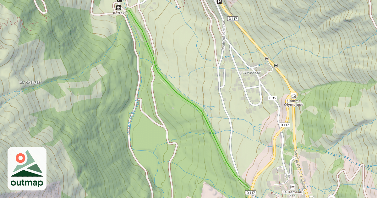 Map of Bettex