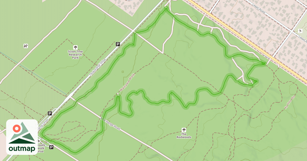 Map of Mokopuna Trail