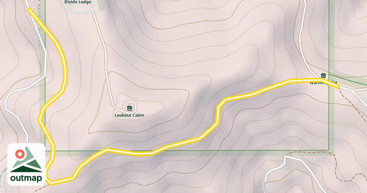 Map of National Forest Development Road 377