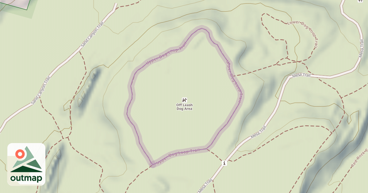 Map of Upper Dog Loop Trail