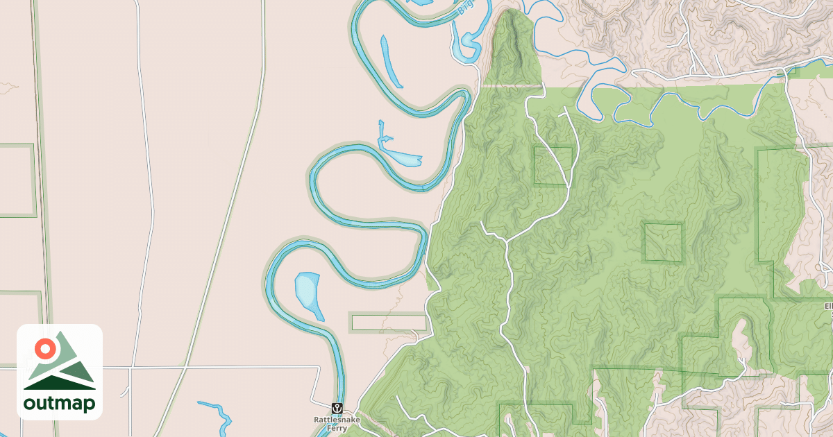 Map of RAWLINS BEND