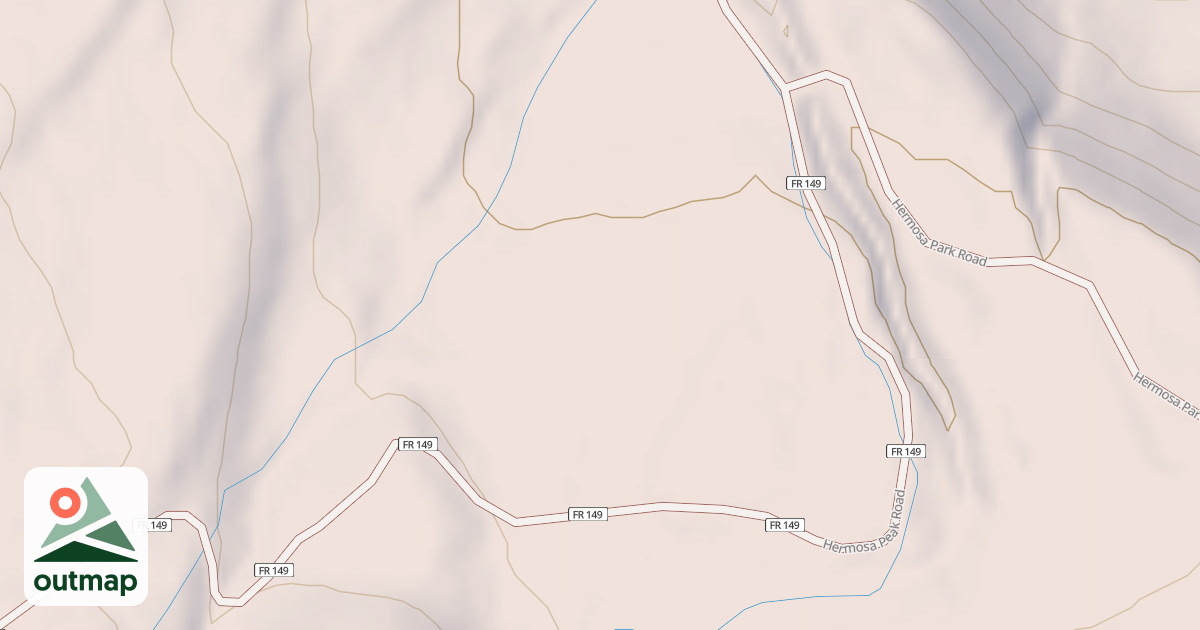 Map of HERMOSA PEAK