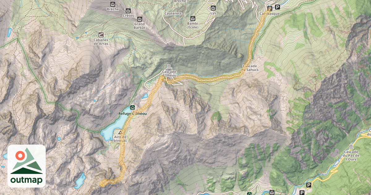 Map of Pic de Courounalas — Cambasque
