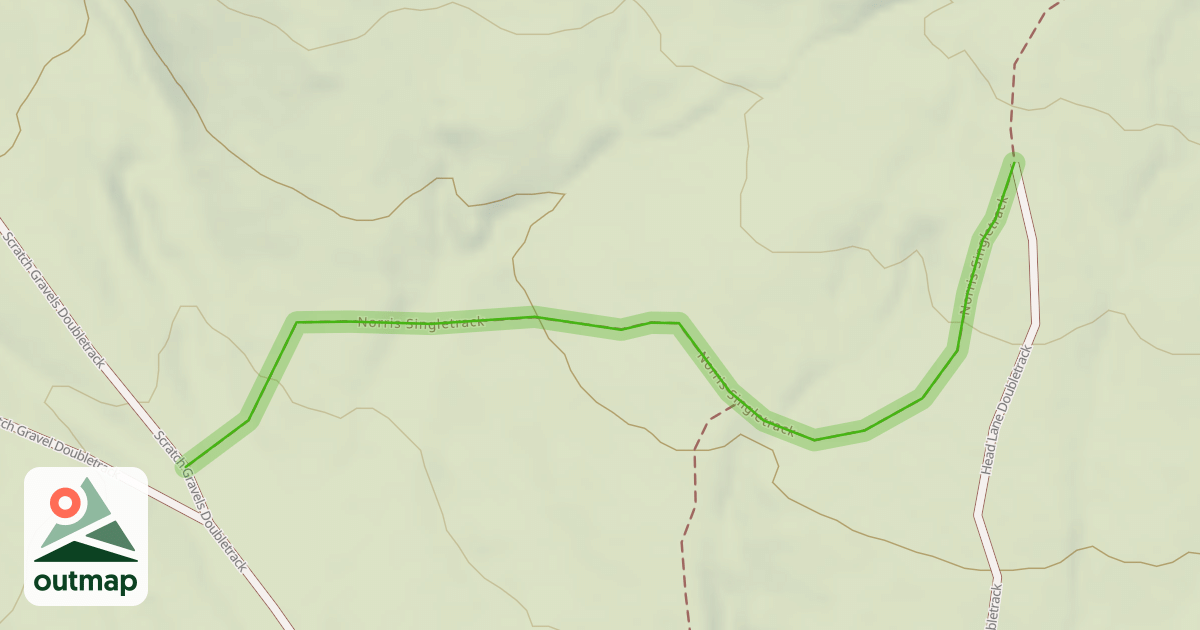 Map of Norris Singletrack