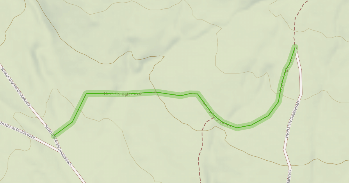 Map preview of Norris Singletrack