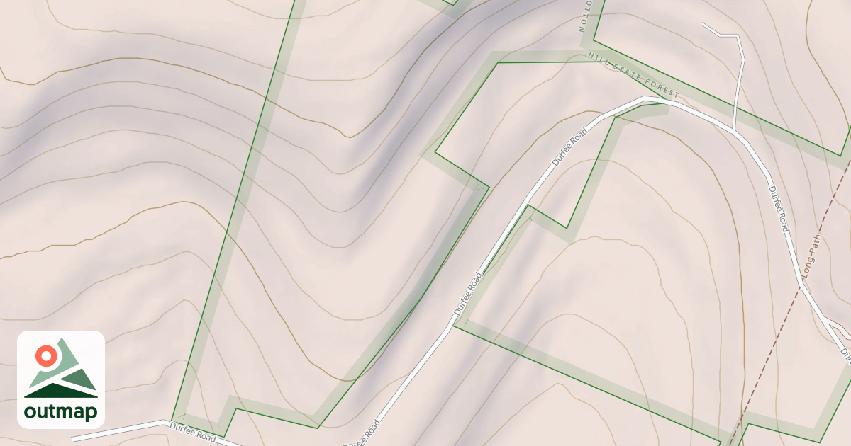 Map of Durfee Road Snowmobile Trail