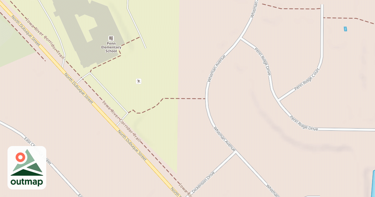 Map of Whitman Ave Trail