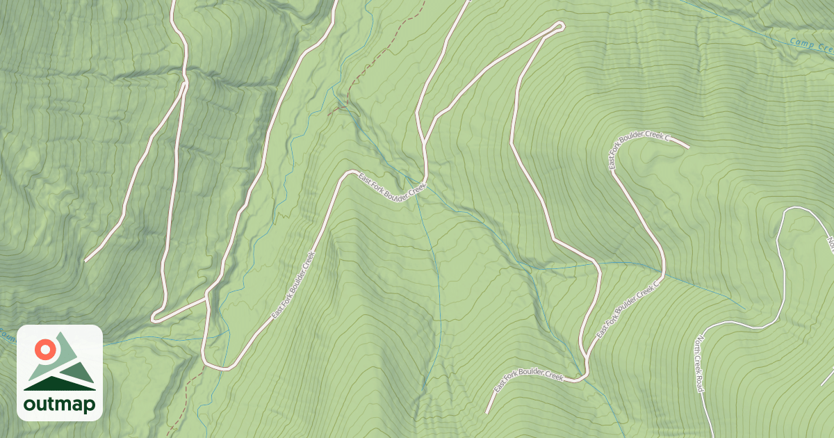 Map of EAST FORK BOULDER CREEK
