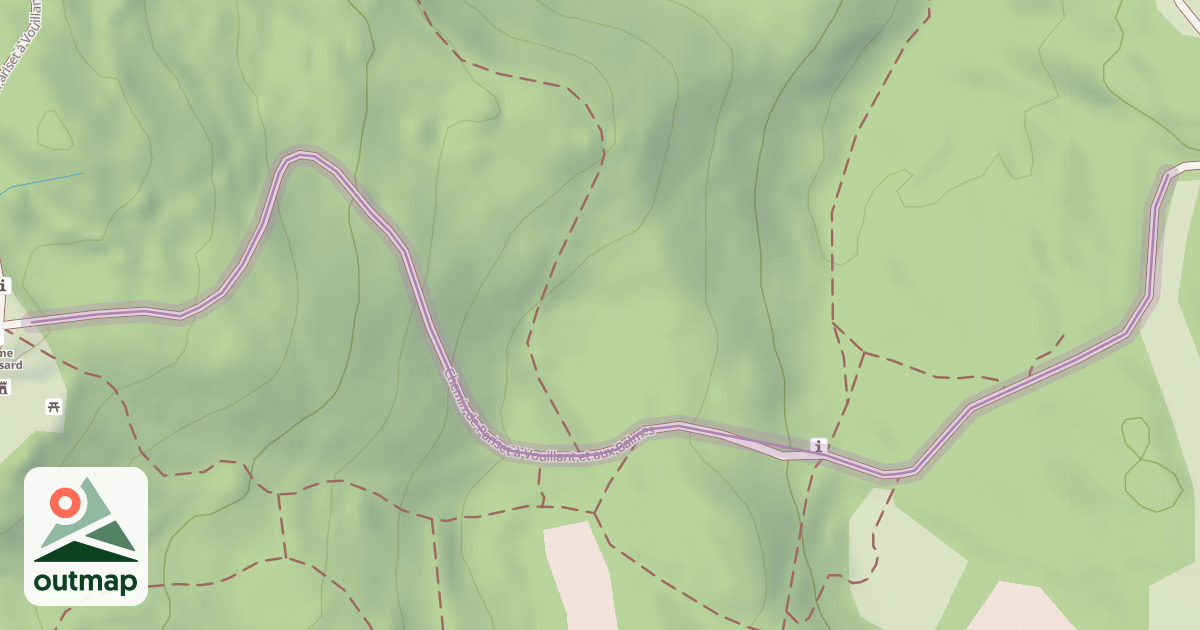 Map of Chemin de Pariset à Vouillant et aux Balmes