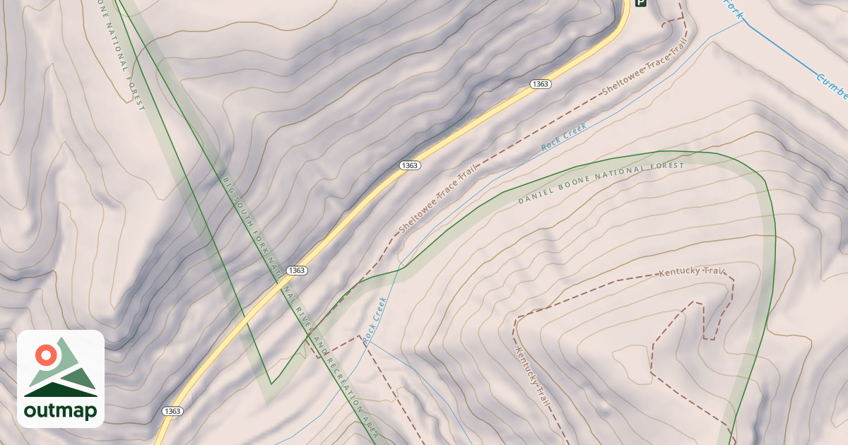 Map of K & T Railroad R.O.W.
