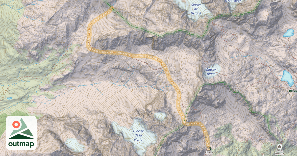 Map of Col de Bérard — Téléski de la Floria