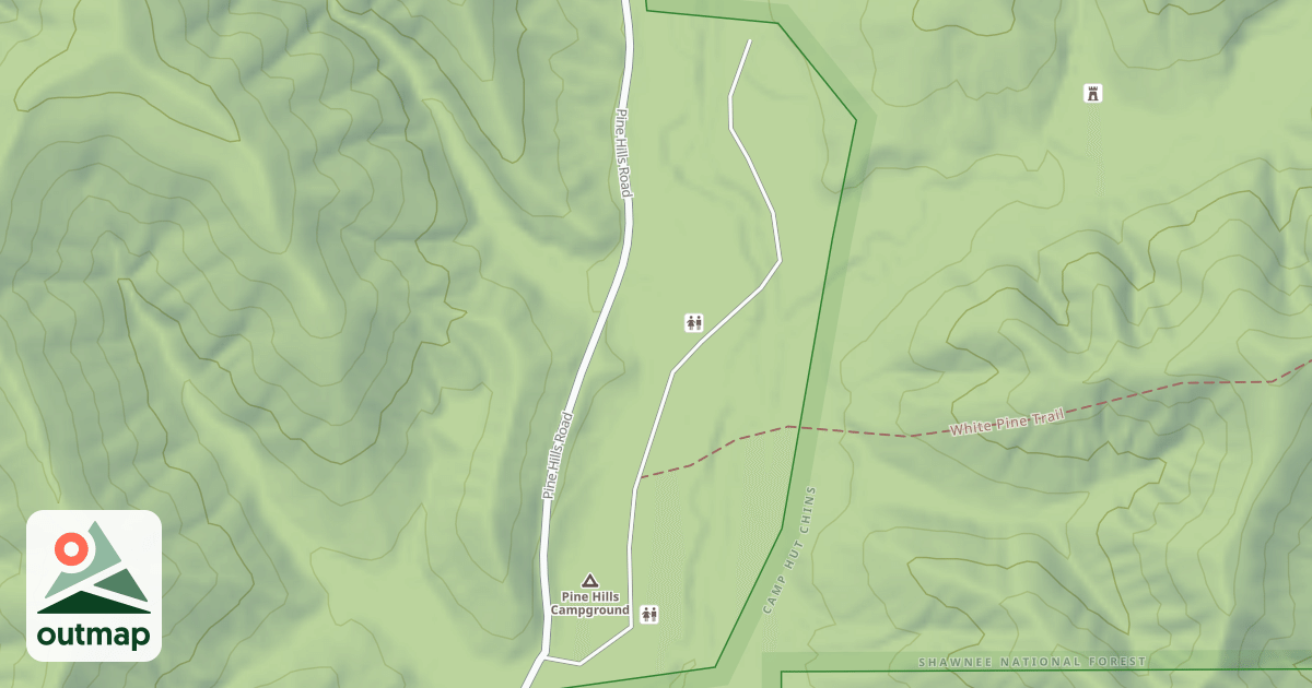 Map of PINE HILLS CAMPGROUND