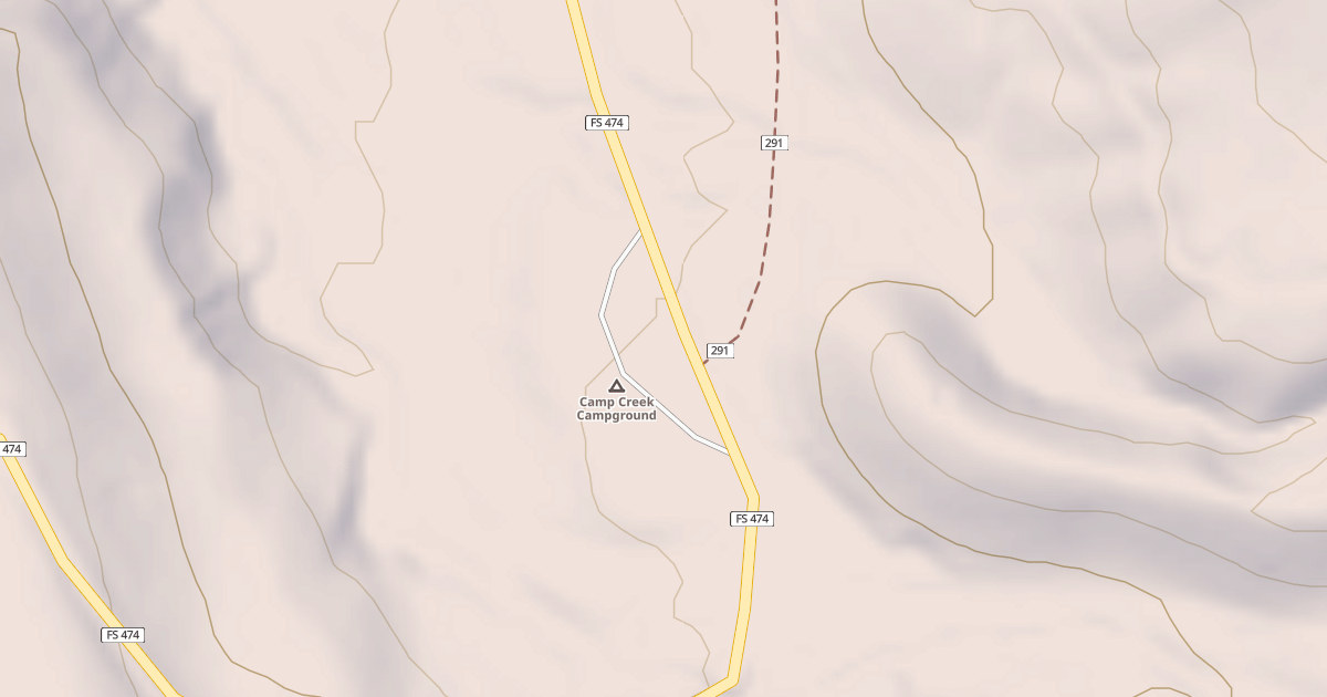 Map preview of CAMP CREEK CG