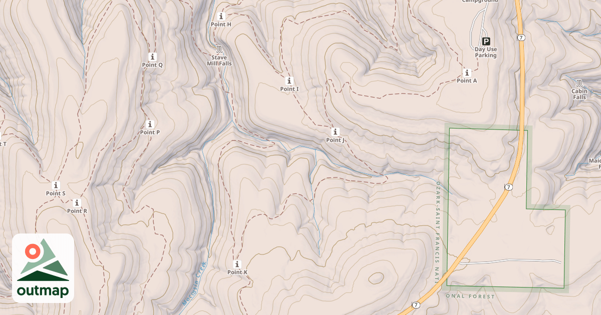 Map of MG STAVE MILL FALLS