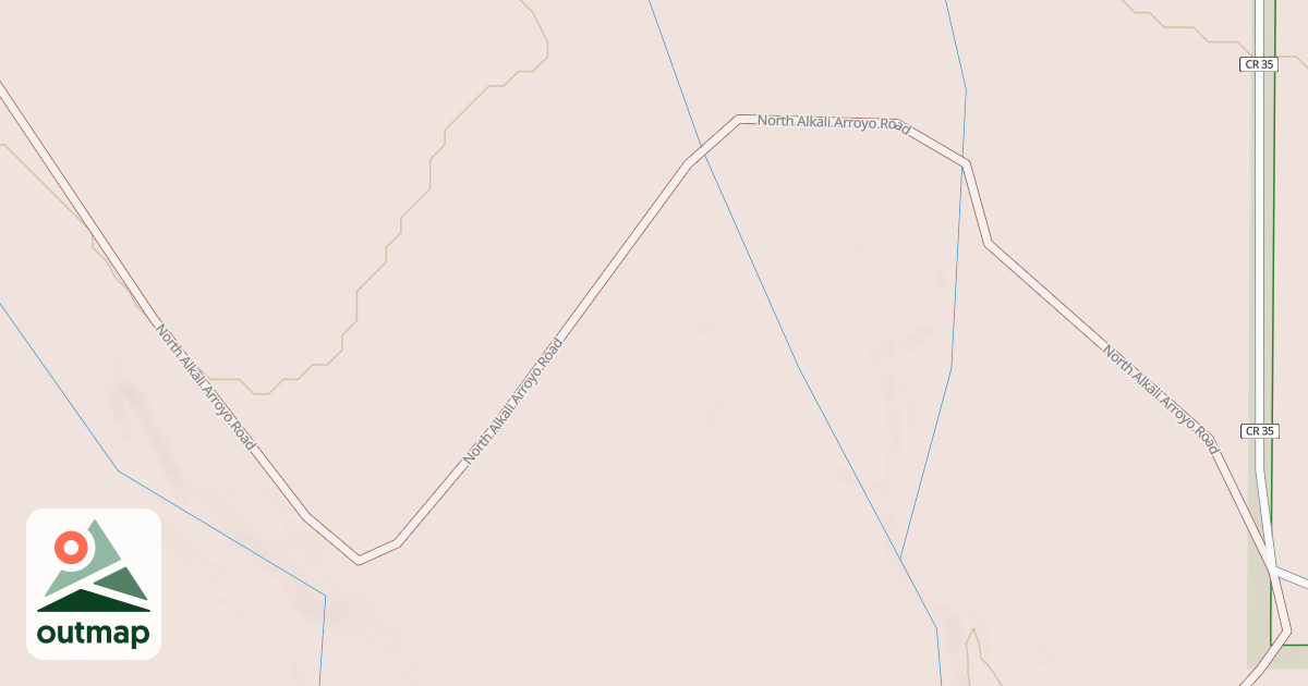 Map of NORTH ALKALI ARROYO