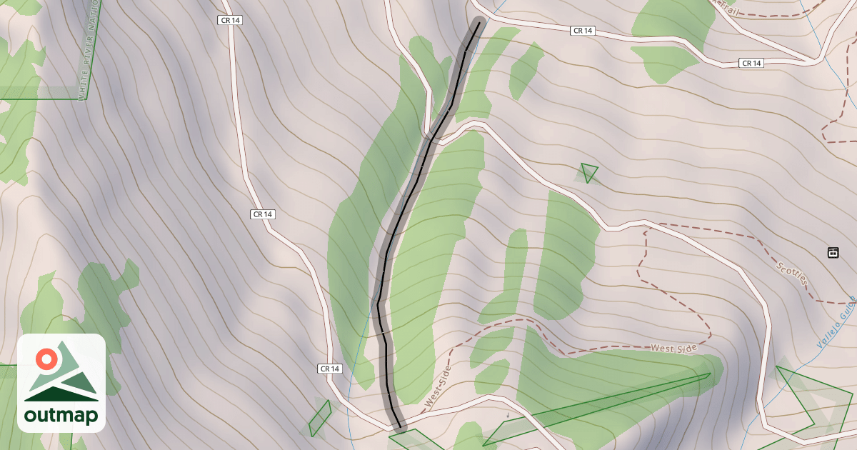 Map of Corkscrew Gully