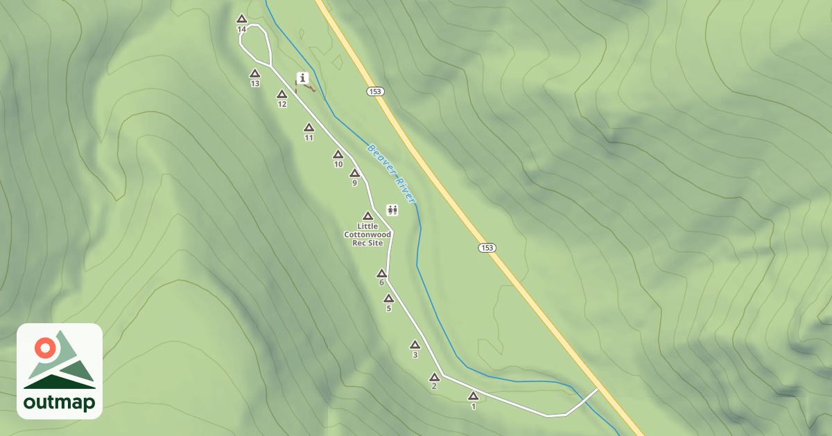 Map of LITTLE COTTONWOOD C G