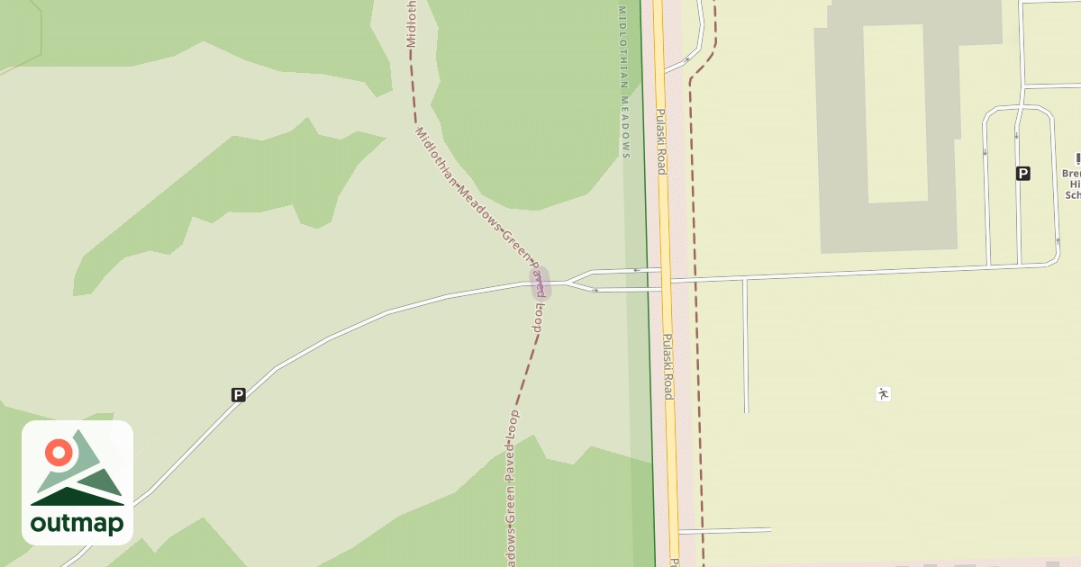 Map of Midlothian Meadows Green Paved Loop