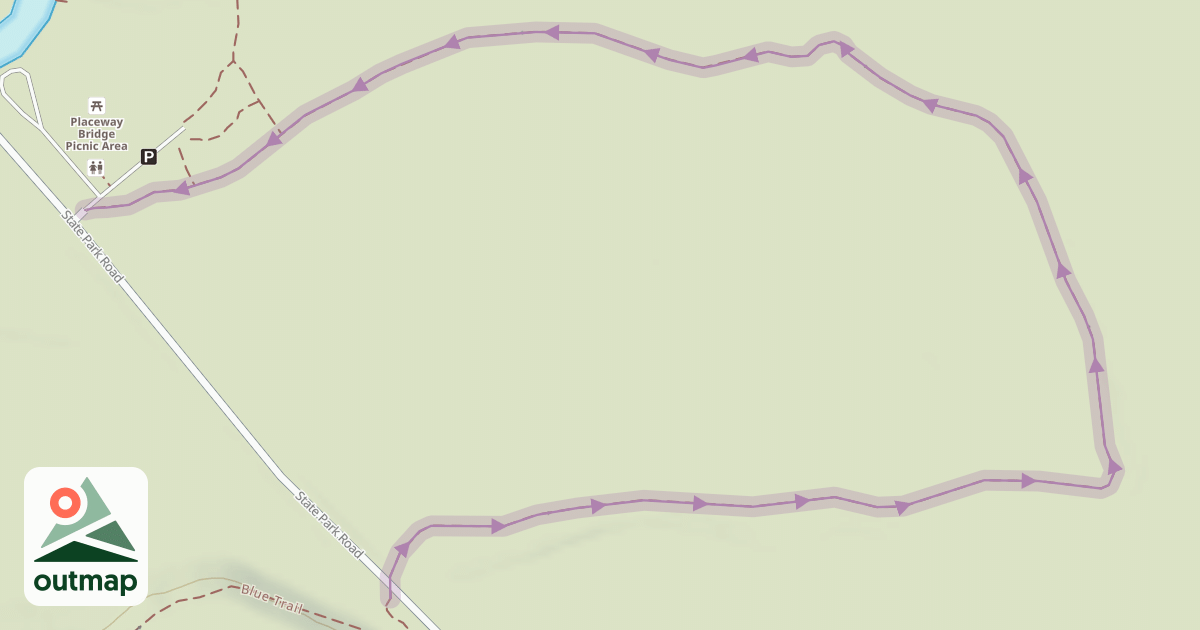 Map of Blue Trail