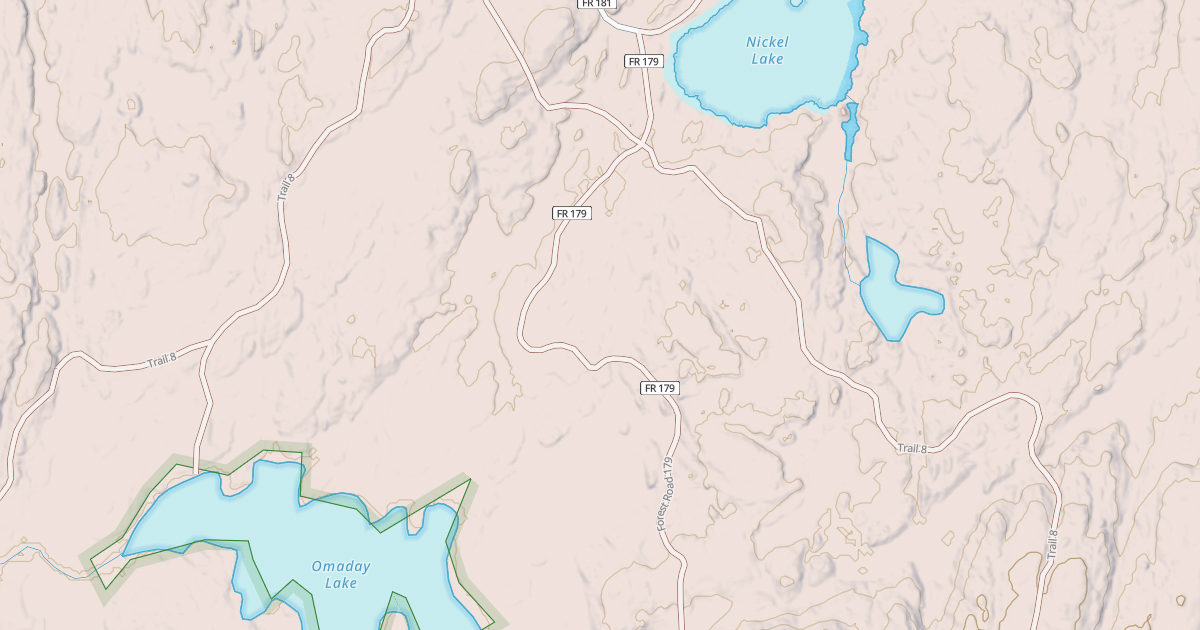 Map preview of OMADAY LAKE