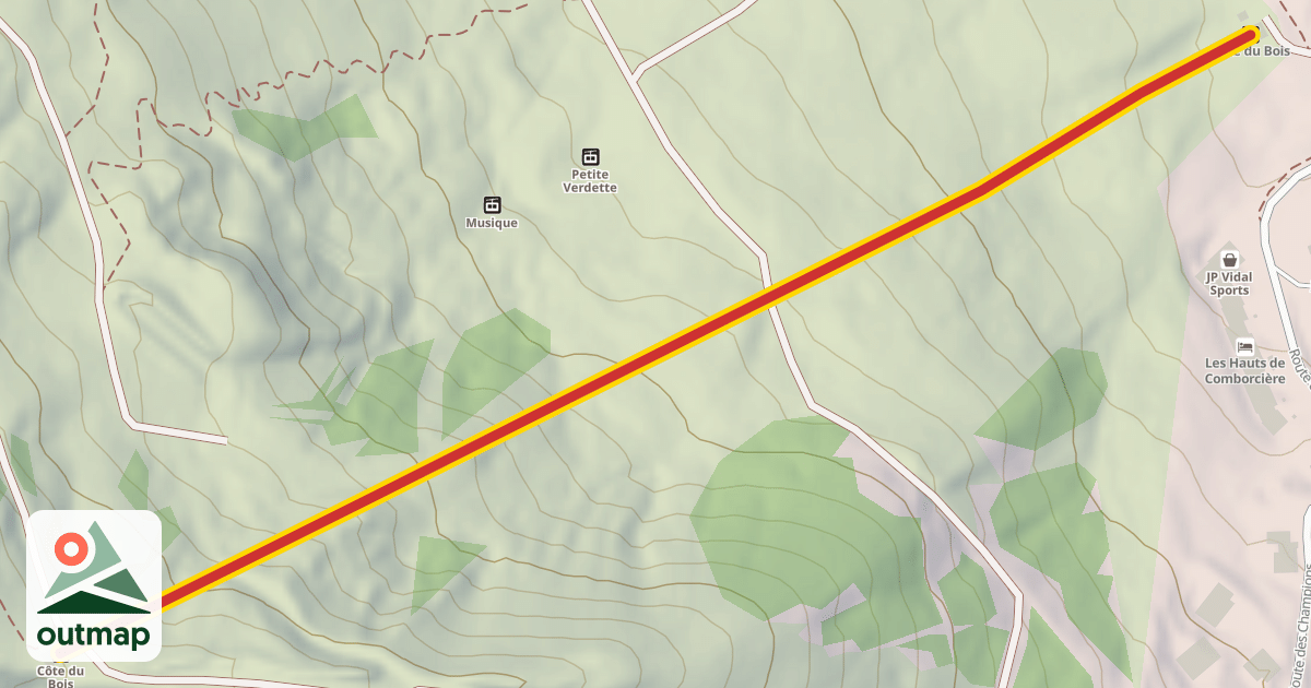 Map of Côte du Bois