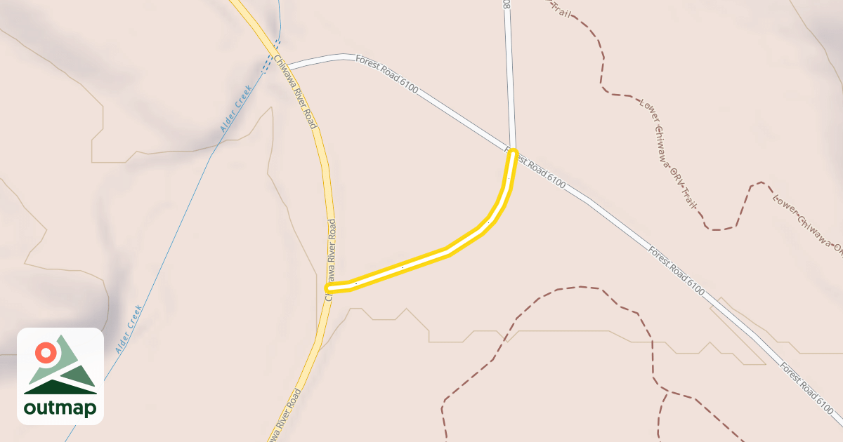 Map of Forest Road 6208