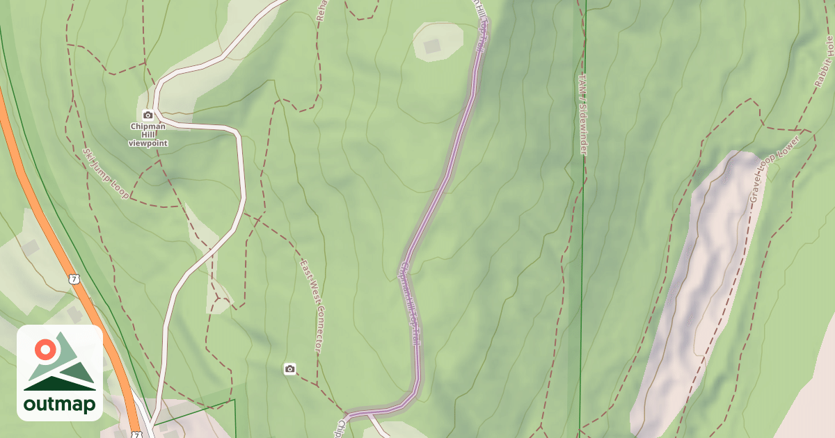 Map of Chipman Hill Top Trail