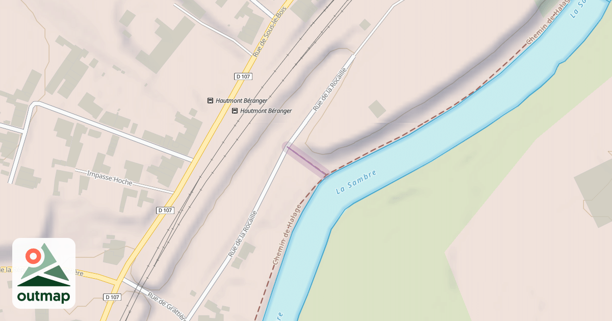 Map of Entrée du Chemin de Halage