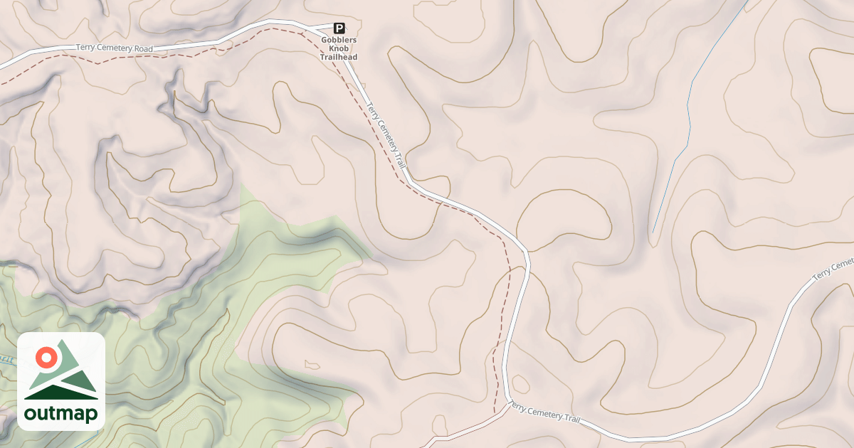 Map of Terry Cemetery Road And Trail (Segment B)
