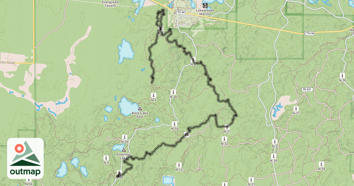 Map of Rock Lake Trail