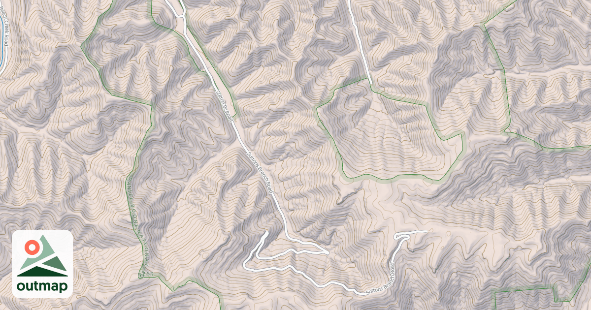 Map of SUTTON BRANCH