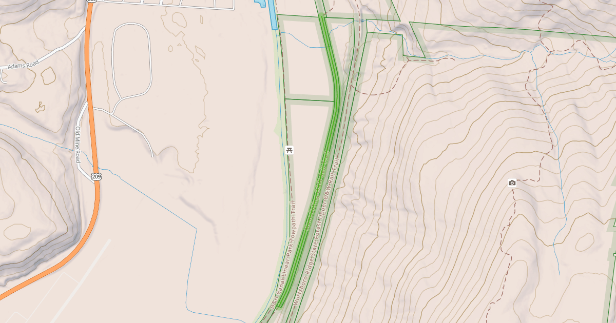 Map preview of Mamakating O&W Rail Trail