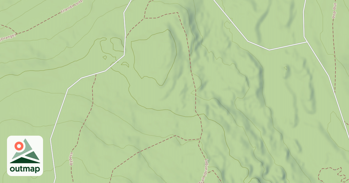 Map of Friends Loop Trail (Orange)