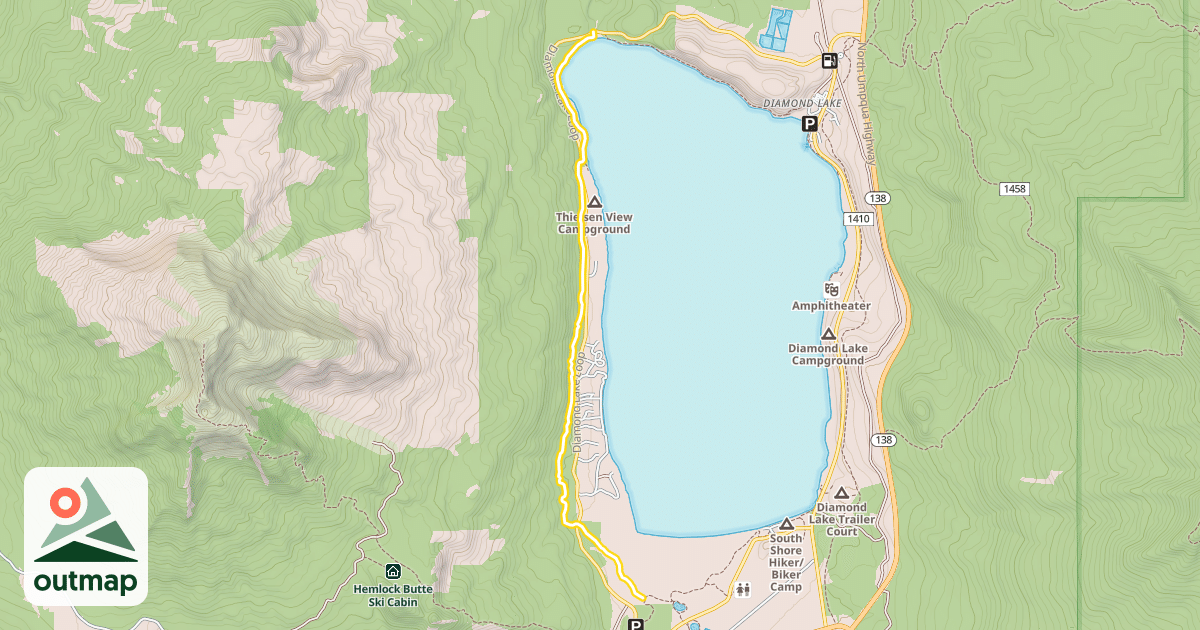 Map of Dellenback Bike Path