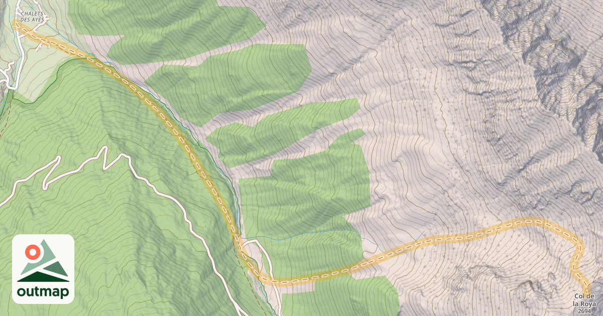 Map of Col de la Roya — Les Ayes