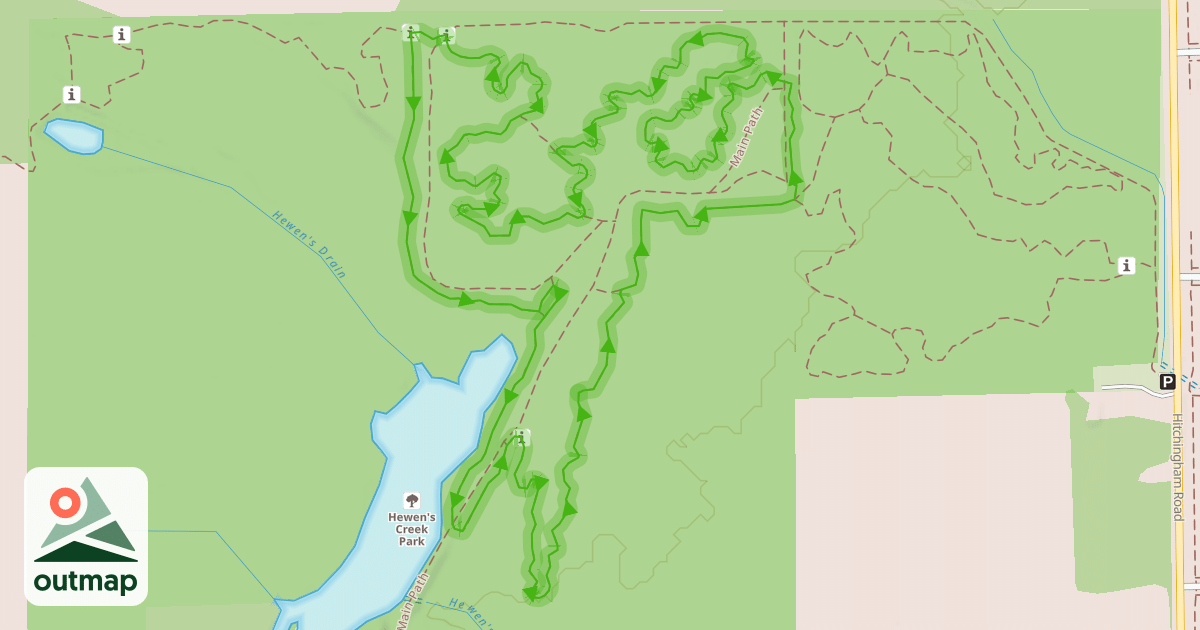 Map of Yellow Trail (Central Loop)